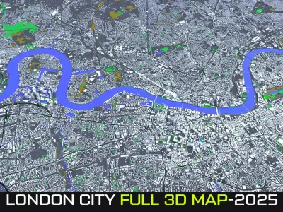 London City 3D Map - 2025 Gis Data 3D model