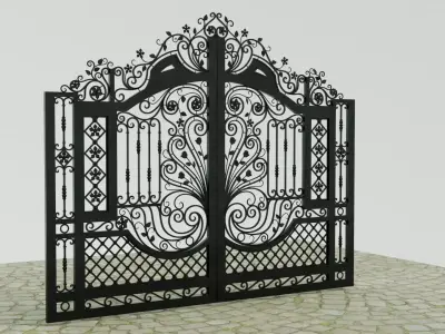 IRON GATE - WROUGHT IRON 3D model