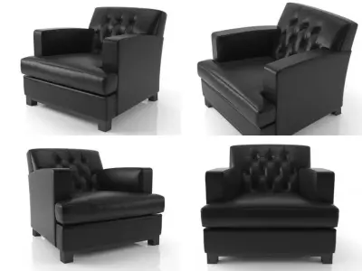 Hammercap Middle Armchair 3D model