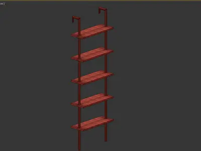 marble bookshelf 3D model