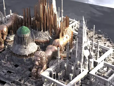 God Emperors High palace Future tech city 3D model