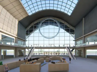 Market hall 3D model purchase