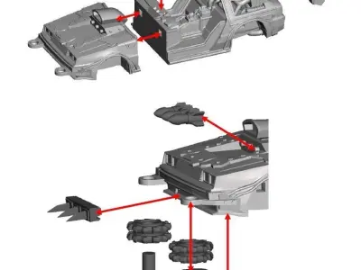 DeLorkean Time Masheen 3D print model