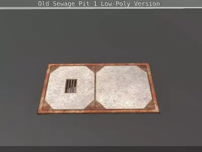 Old Sewage Pit 1 Low-Poly Version Low-poly 3D model