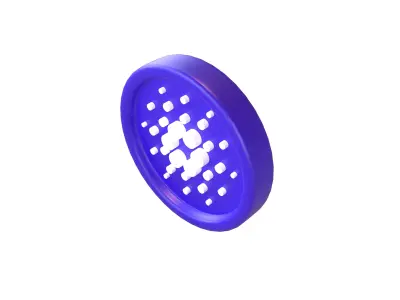 Cartoon Cardano Coin v1 002 Low-poly 3D model