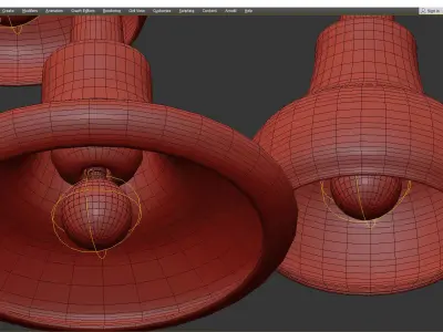 GLASS BLACK PENDANT Low-poly 3D model