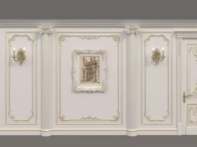 Wall Molding in Classic French style 50 3D model