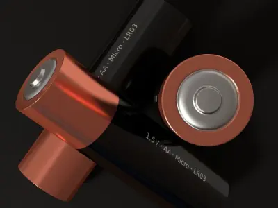 Battery AA Low-poly 3D model