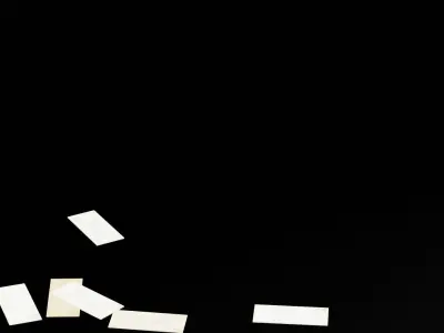 Envelopes on Floor Low-poly 3D model