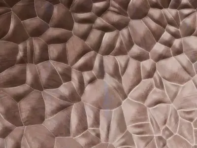 Polished Copper Geometric Hammered Metal PBR Seamless Texture