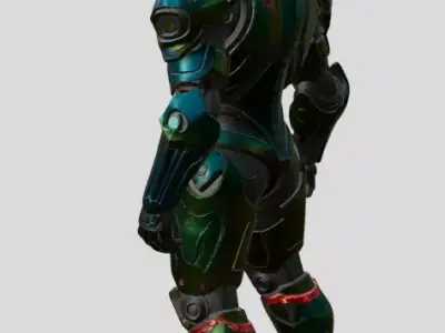 Futuristic Warrior 3D model