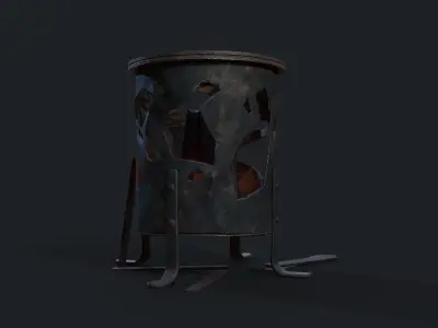 Old Braizer Low-poly 3D model