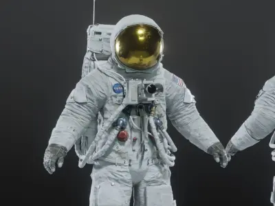  Apollo 11 A7L Spacesuit Rigged 