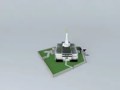 LDS. Temple Baton Rouge Louisiana, Templo Mormon 94th.operati... Free 3D model