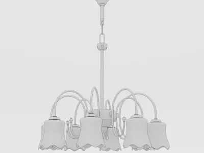 modern chandelier01 Low-poly 3D model