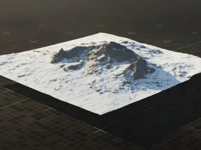 Tundra Mountain Terrain 2 3D model