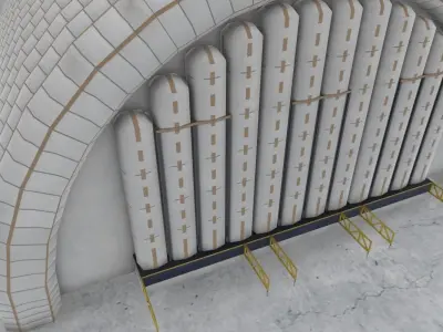 LHBP Hangar 5 Low-poly 3D model