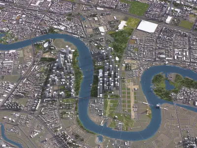 Binhai - 3D City Model Low-poly 3D model