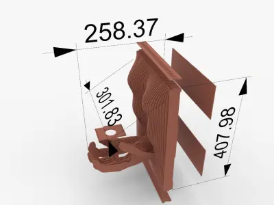 parametric wood lamp 3mm plywood 3D print model
