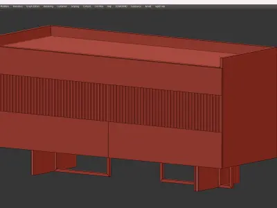 KEITH SIDEBOARD Low-poly 3D model