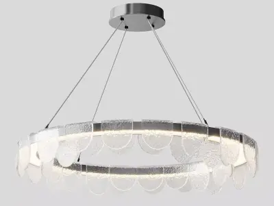 Riverbed Circular LED Pendant Light 3D model