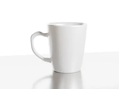 Realistic 3D White Mug Mockup  High-Quality 3D Model Free 3D model