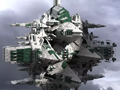 District 10 Mothership Tower 12 3D model