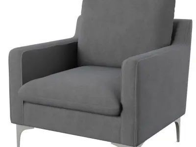 Buehler Wide Armchair - 2 Colour 3D model