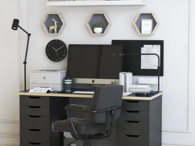 Office workplace 42 3D model