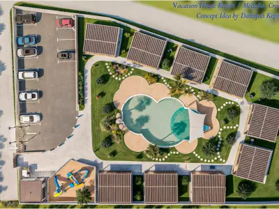 camping resort master plan conceptual design Low-poly 3D model