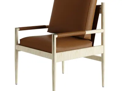 Francis Leather Chair 3D model