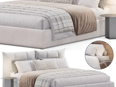 Eva Due Double Bed by Cierre 3D model
