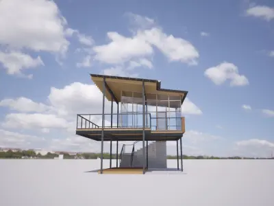 Forest Cabin House Modern Style 3D model