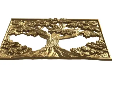 decor set tree wall mural 51 3D print model