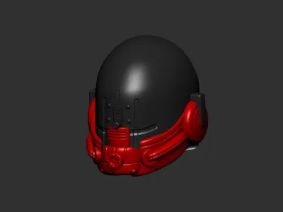 helmet high poly sculpt 3d printable ver 7 3D model 3D model 148