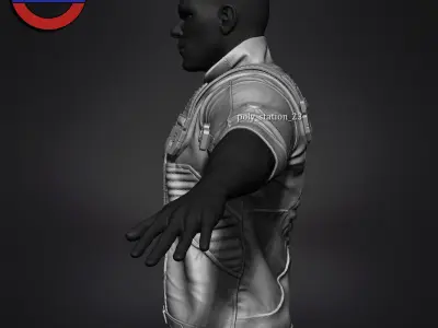 sci fi jacket v1 zbrush highpoly sculpt 3D model