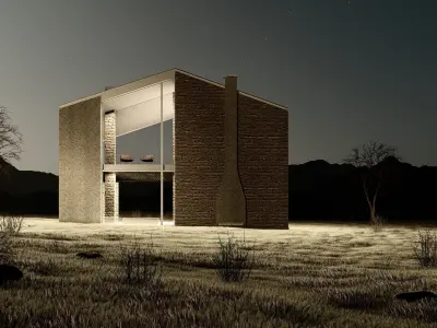 Modern Mediterranean House - Karst House 3D model