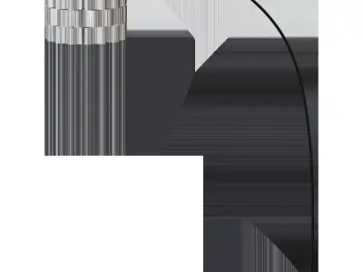 ALL STAR EL STAR SKAFTET CRAFT Arched floor lamp chrome  black 3D model