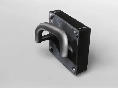 Vintage Metal Door Handle 3D Model 3D model