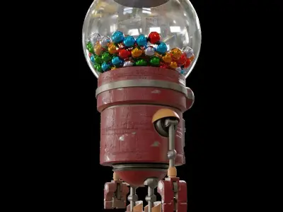 Candy Robot Character 3D model