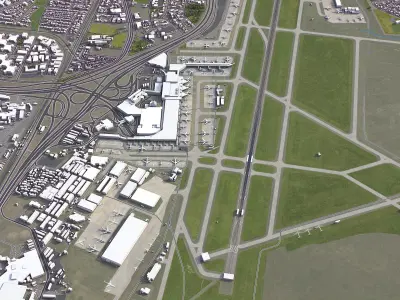 Johannesburg Airport Low-poly 3D model