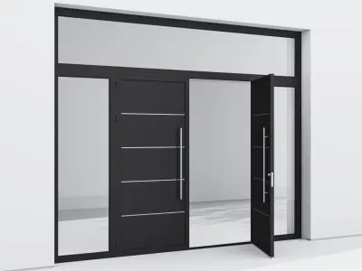 Aluminium door 57 3D model