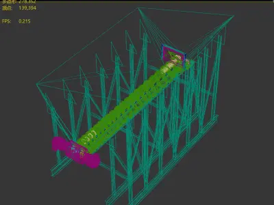 Industrial storage hopper 3D model