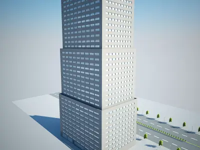 low poly building 20470 3D model