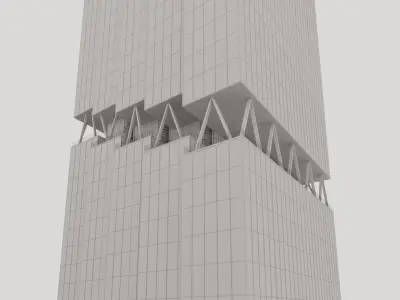 Futuristic building 44 3D model