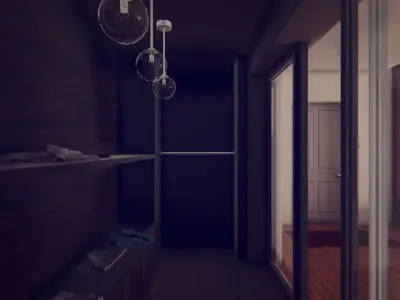 Modern Archviz Bedroom Low-poly 3D model