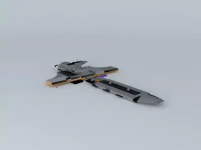 BSF Ra Battle Space Fortress class Free 3D model