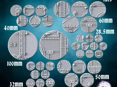 Industrial bases - Pack 3D print model