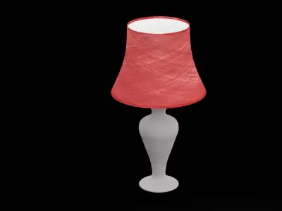 Bed Side Table Lamp Low-poly 3D model shop