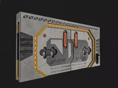 Sci-Fi Door Low-poly 3D model